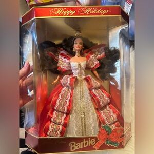 Barbie Happy Holidays Special Edition Hallmark (1997) NRFB Blue Eyes